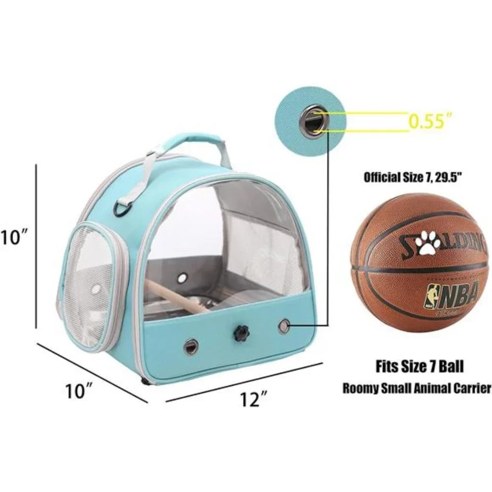 Small Bird Travel Cage Carrier, Portable Small Bird Parrot Parakeet Carrier